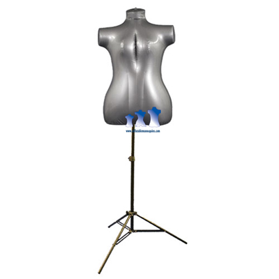 Inflatable Female Torso, Plus Size with MS12 Stand, Silver
